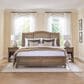 Riva Ridge Oxford King Sleigh Bed in Tan with USB Ports, , large