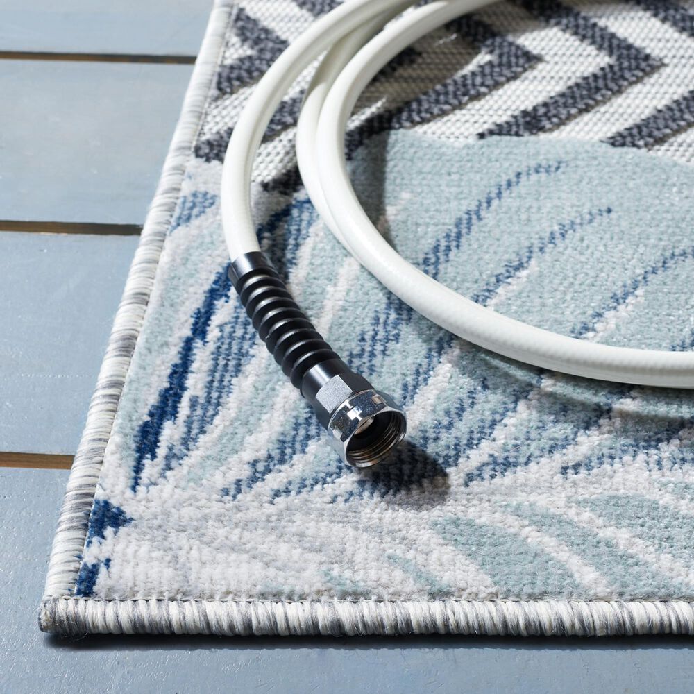 Safavieh Cabana CBN447N 8&#39; x 10&#39; Ivory and Navy Indoor/Outdoor Area Performance Rug, , large