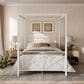 Furniture of America Rosadale Full X-Cross Canopy Bed in White, , large