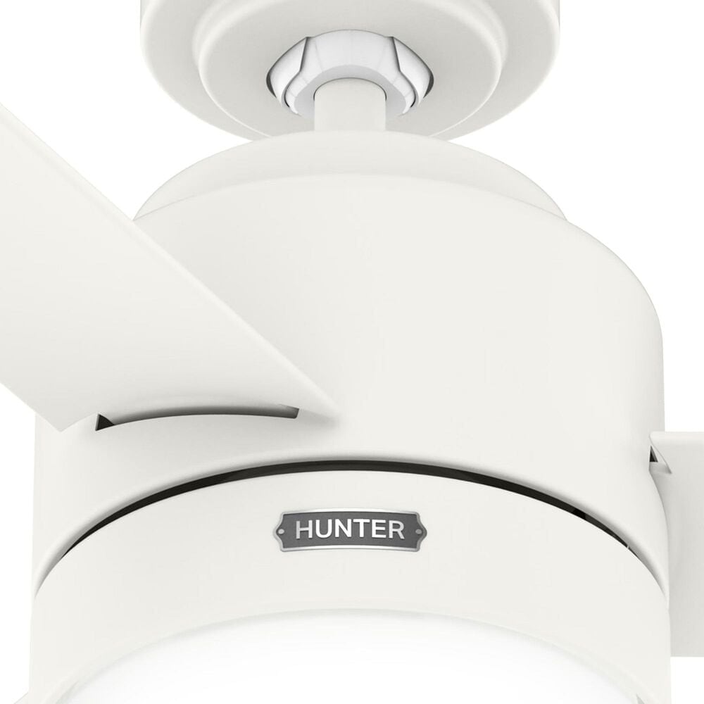 Hunter Gilmour 44&quot; Outdoor Ceiling Fan with LED Lights in Matte White, , large