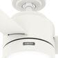 Hunter Gilmour 44" Outdoor Ceiling Fan with LED Lights in Matte White, , large