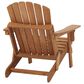 Hearth and Haven Outdoor Folding Adirondack Chair with Seat Board in Light Brown, , large