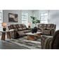 Ashley Lowilla Manual Reclining Sofa in Driftwood, , large