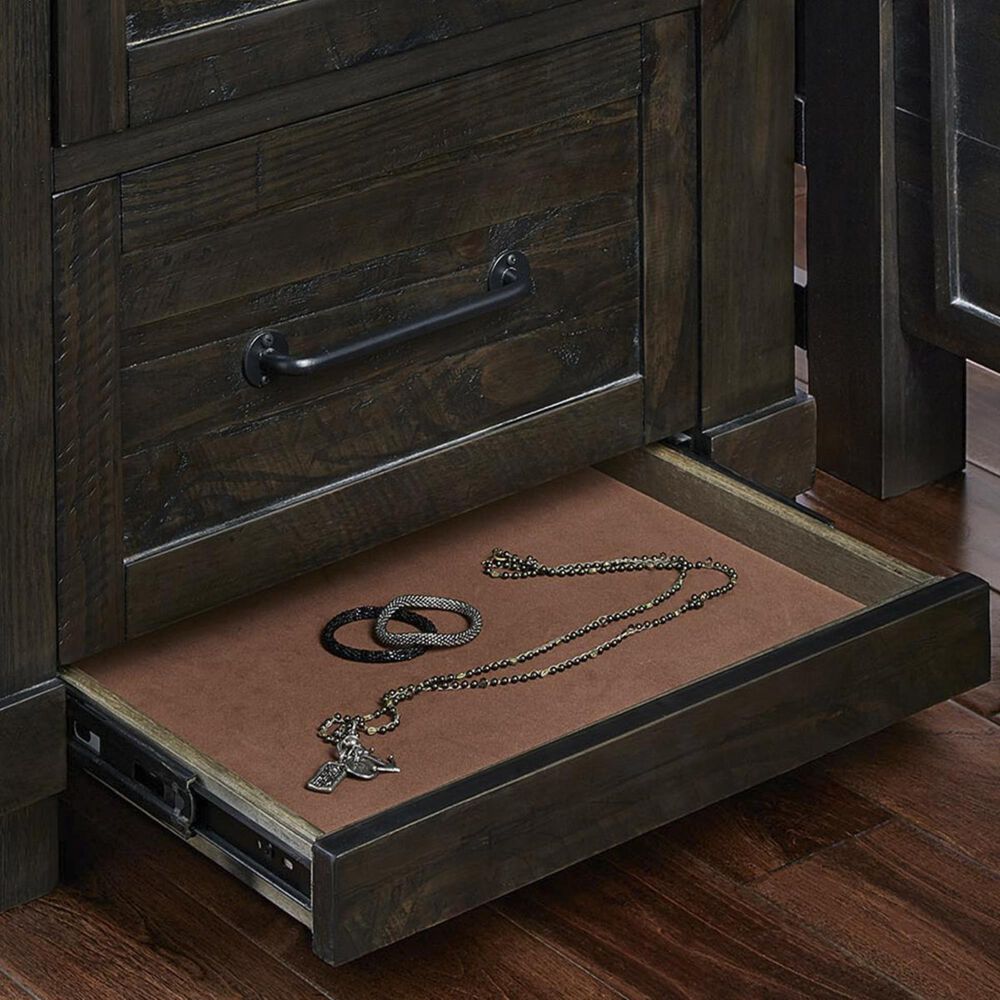 A-America Sun Valley 2 Drawer Nightstand with USB in Charcoal, , large