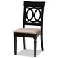 Baxton Studio Jessie 7-Piece Dining Set in Sand/Dark Brown, , large