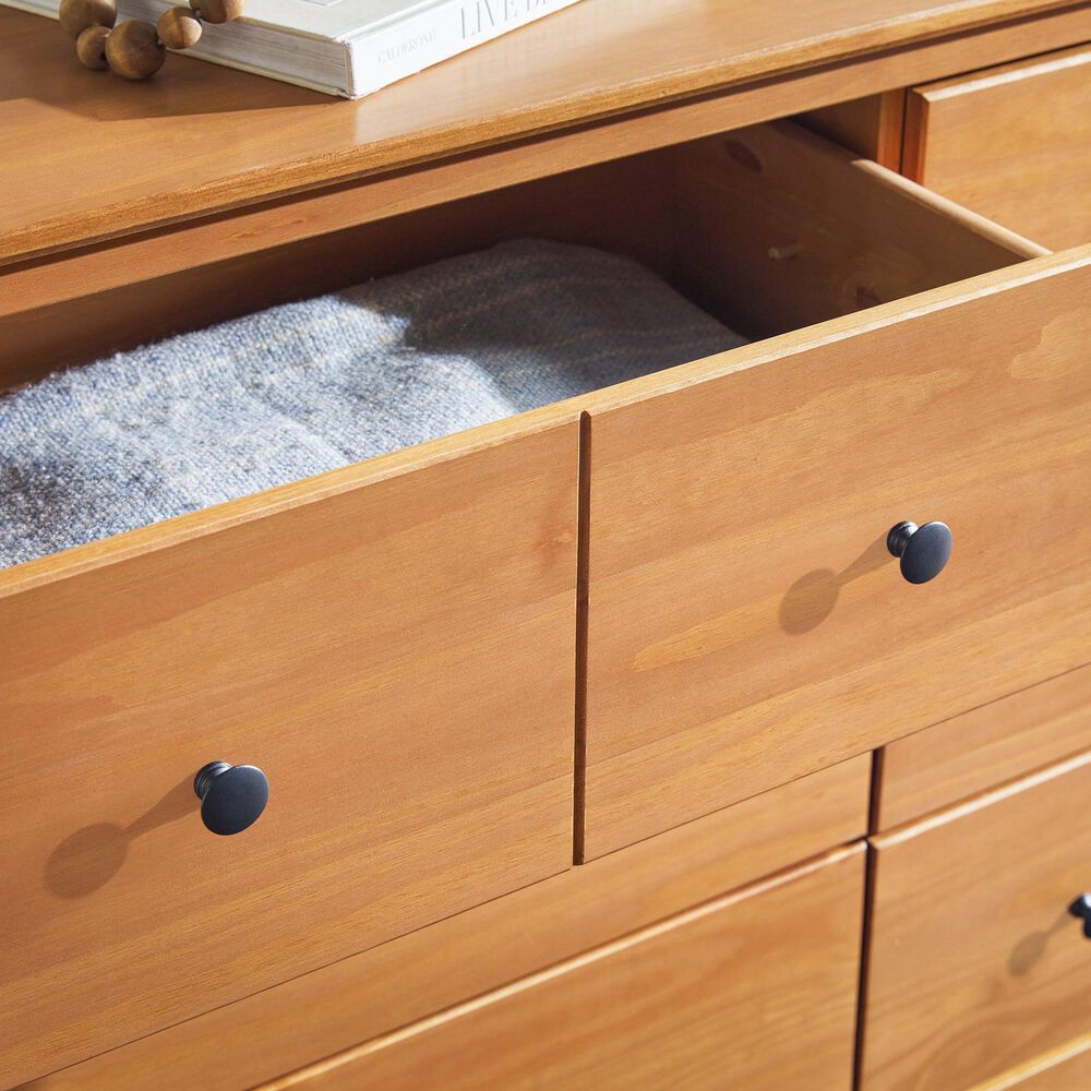 Walker Edison Spencer 6-Drawer Dresser in Caramel, , large