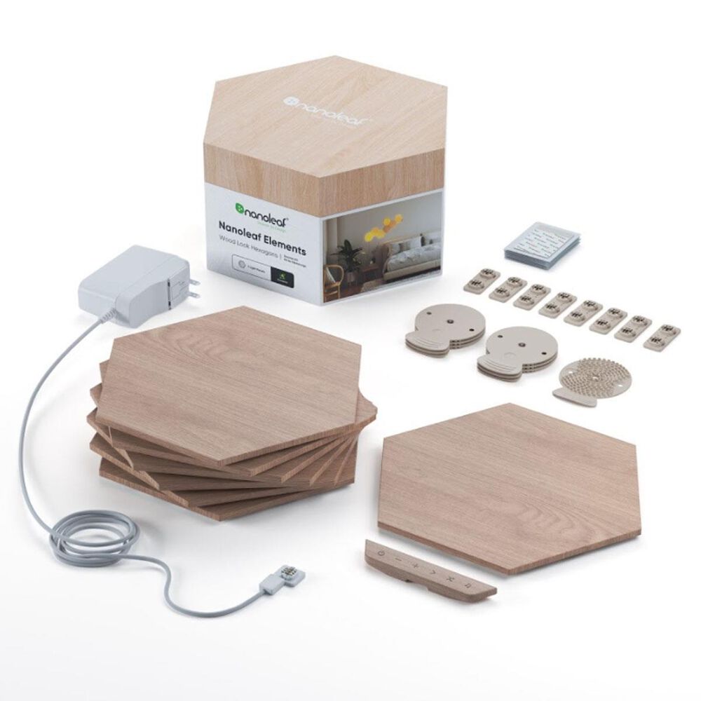 Nanoleaf Elements Wood 7-Piece Smarter Kit, , large
