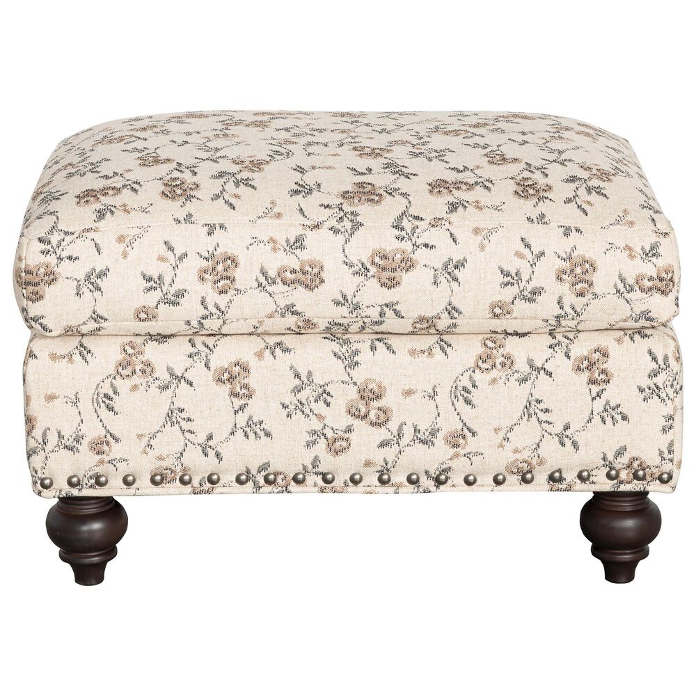 Smith Brothers Traditional Rectangular Ottoman in Blue, , large