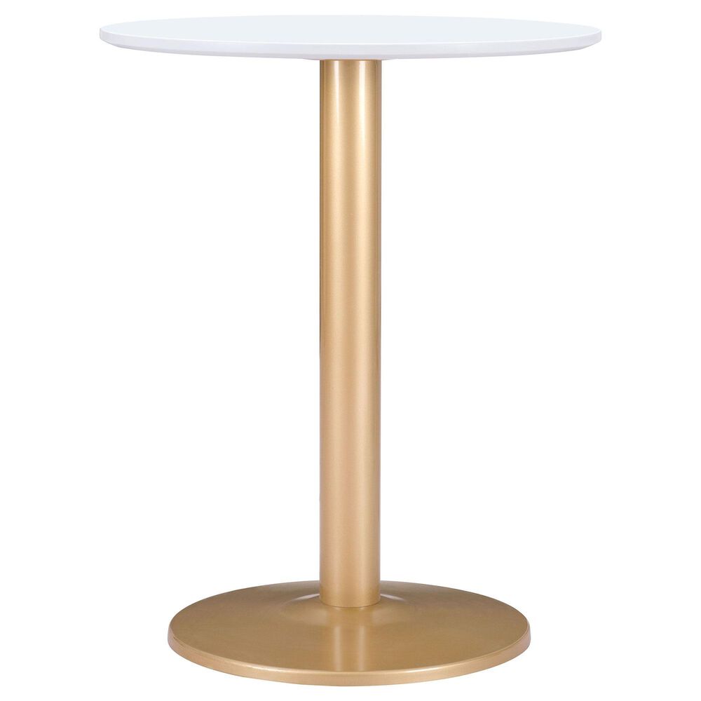 Zuo Modern Alto Bistro Table in White/Gold, , large