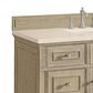 James Martin Vanities Lorelai 48" Single Vanity in Whitewashed Oak with 3 cm Eternal Marfil Quartz Top, , large