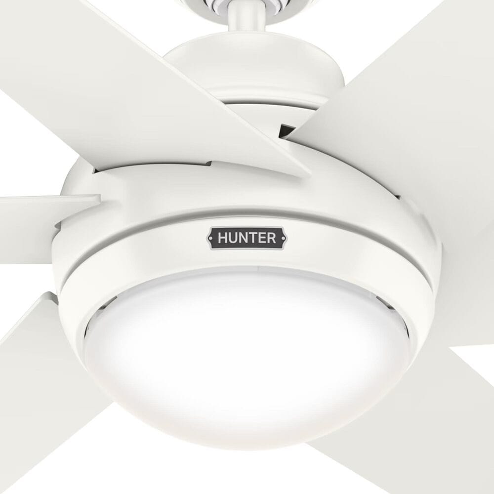 Hunter Sotto 52&quot; Ceiling Fan with LED Lights in Fresh White, , large
