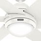 Hunter Sotto 52" Ceiling Fan with LED Lights in Fresh White, , large