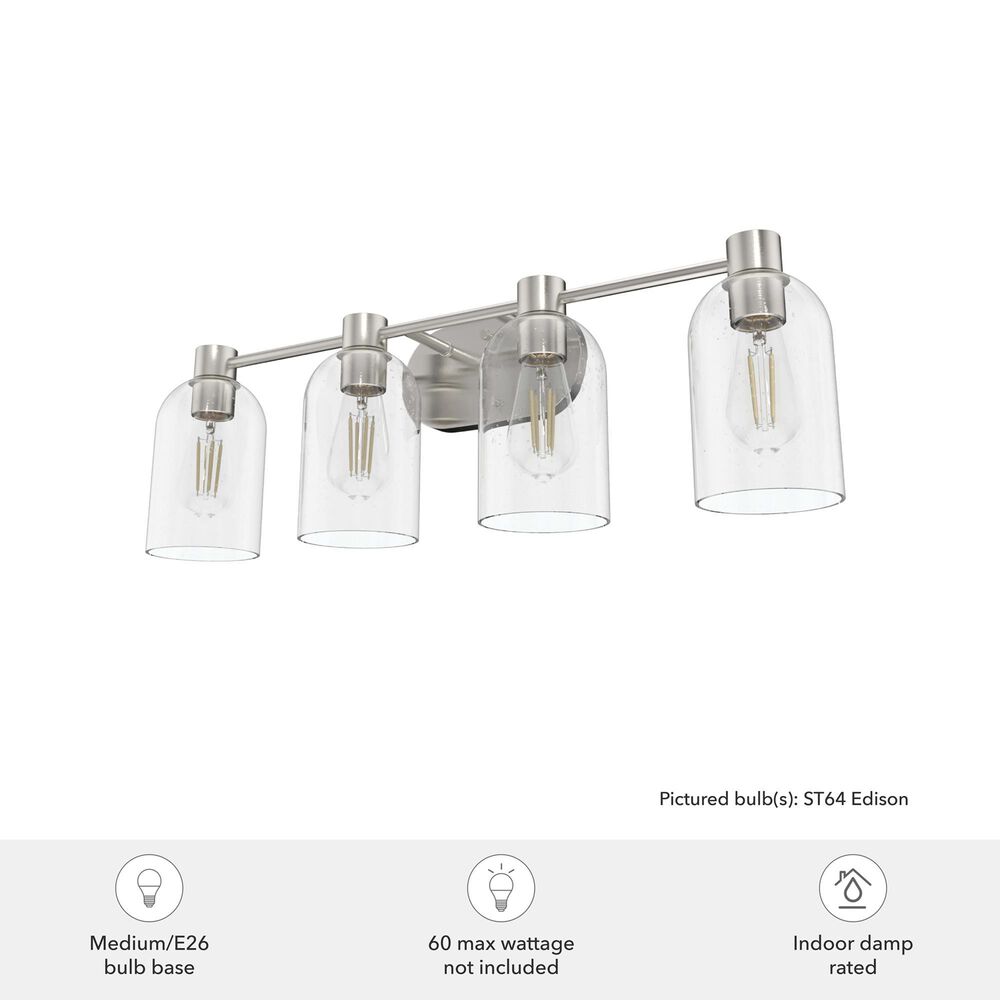 Hunter Lochmeade 4-Light Vanity in Brushed Nickel, , large