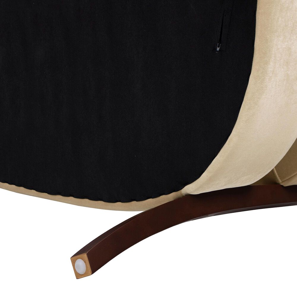 Jennifer Taylor Home Jared Bench Settee in Fawn Brown Velvet, , large