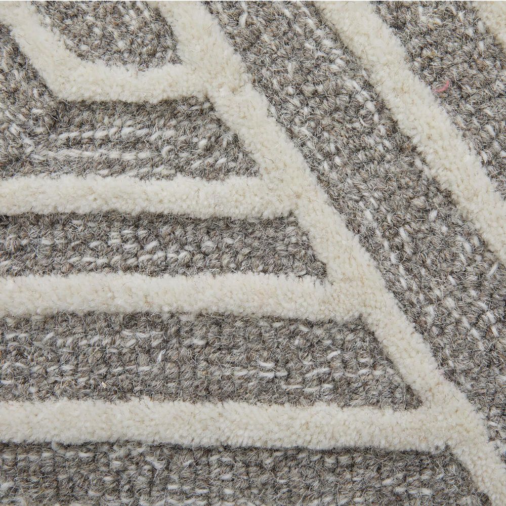 Feizy Lytton 2&#39;6&quot; x 8&#39; Gray and Cream Runner, , large