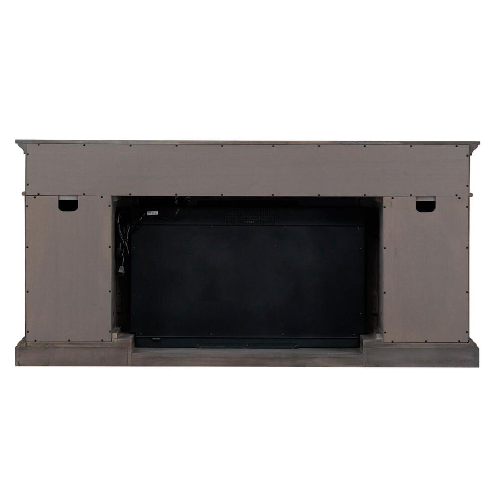Fabio Flames Hamilton Panorama Media Mantel in Weathered Gray, , large