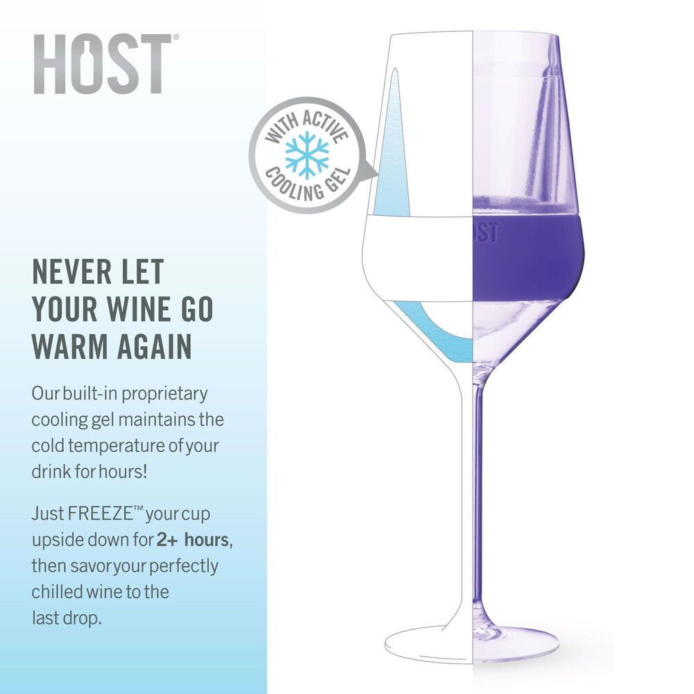 True Stemmed Wine Freeze Cooling Cup Tinted in Multicolor &#40;Set of 4&#41;, , large