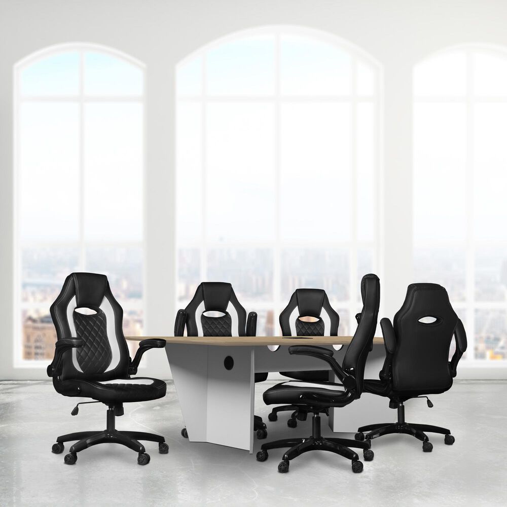 Regency Global Sourcing Array 96" Conference Table in White and Noble Oak, , large