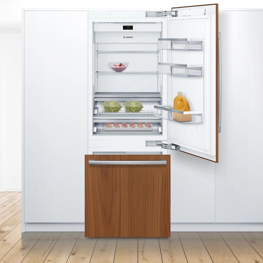 Bosch Benchmark 30&quot; Benchmark Built-In Bottom Freezer Refrigerator in Stainless Steel, , large