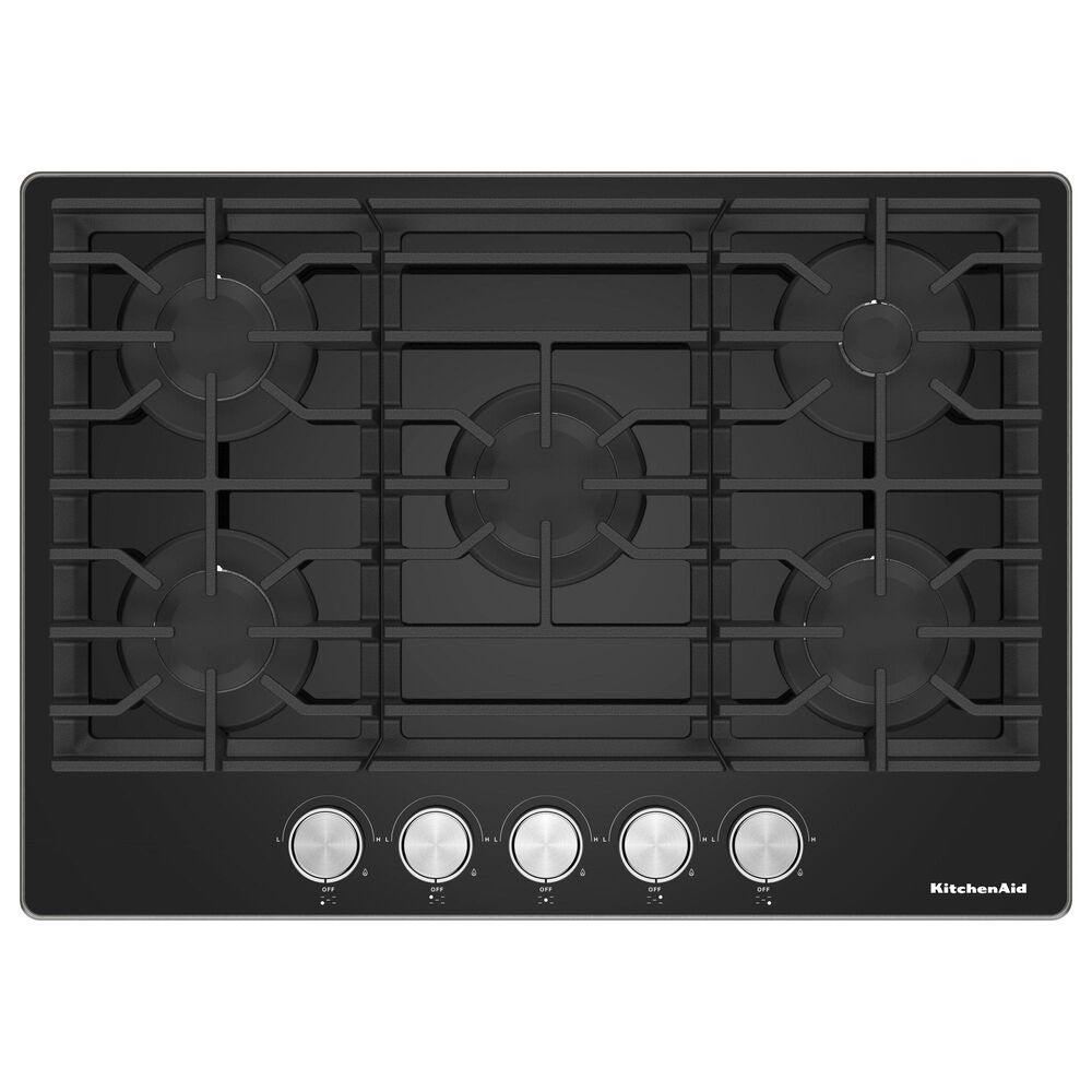 KitchenAid 30" 5-Burner Gas Cooktop in Black, , large