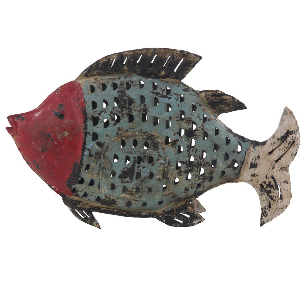 Maple and Jade Vintage Fish Sculpture in Blue, , large