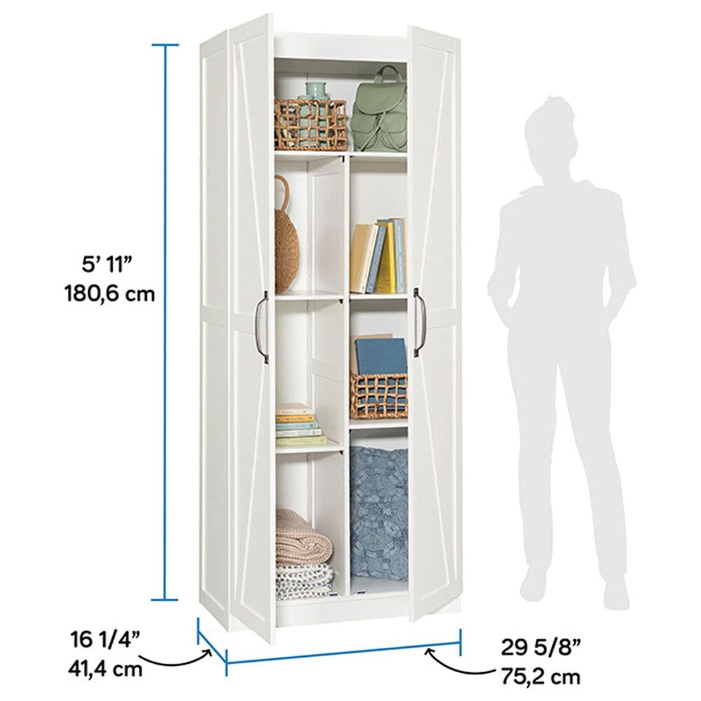 Sauder Select 16" 2-Door Storage Cabinet in White, , large
