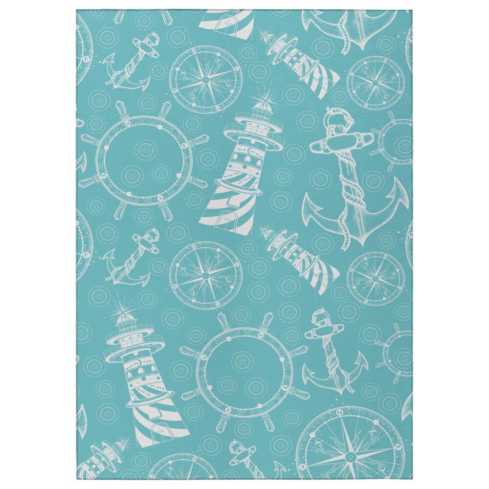 Dalyn Rug Company Harbor HA9 8" Round Ocean Indoor/Outdoor Area Rug, , large