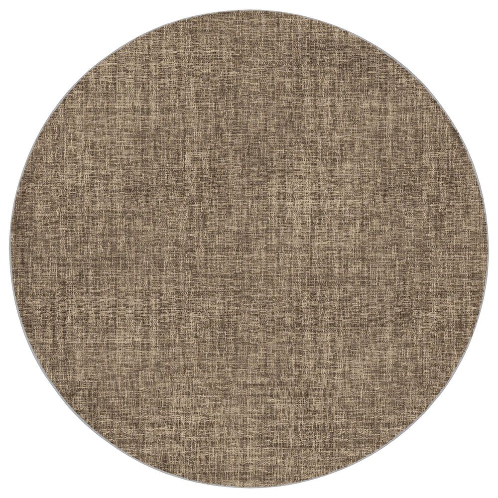 Dalyn Rug Company Voyage VY1 Mocha 8" Round Area Rug, , large