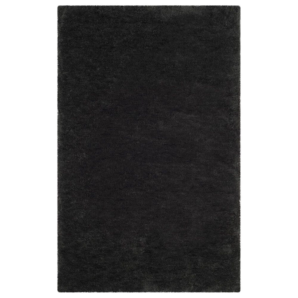 Safavieh Sheep Shag SSG120C 5" x 8" Charcoal Area Rug, , large