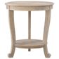 Linon Home Decor Aubert Round Side Table in Natural, , large