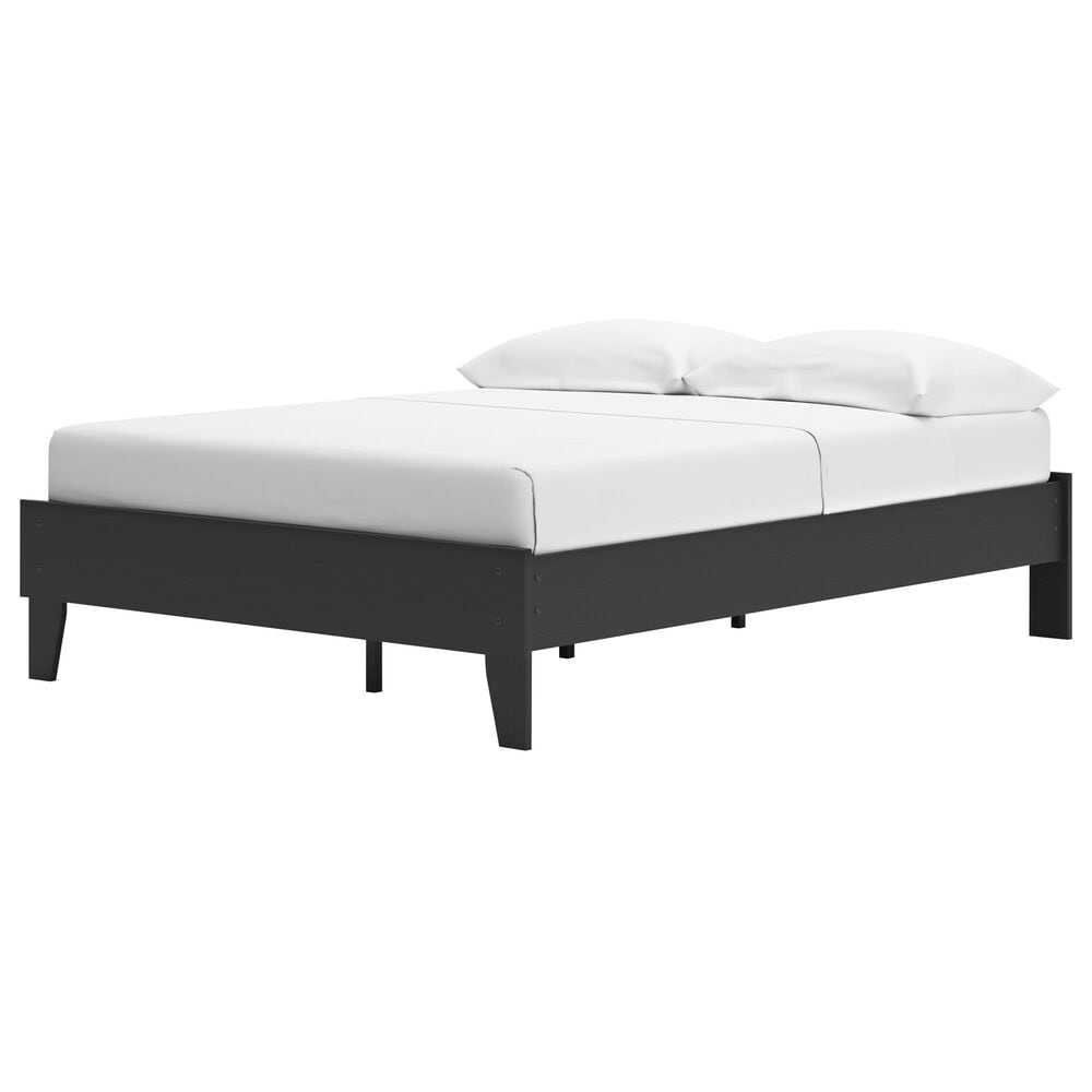 Ashley Socalle Full Platform Bed in Matte Black, , large