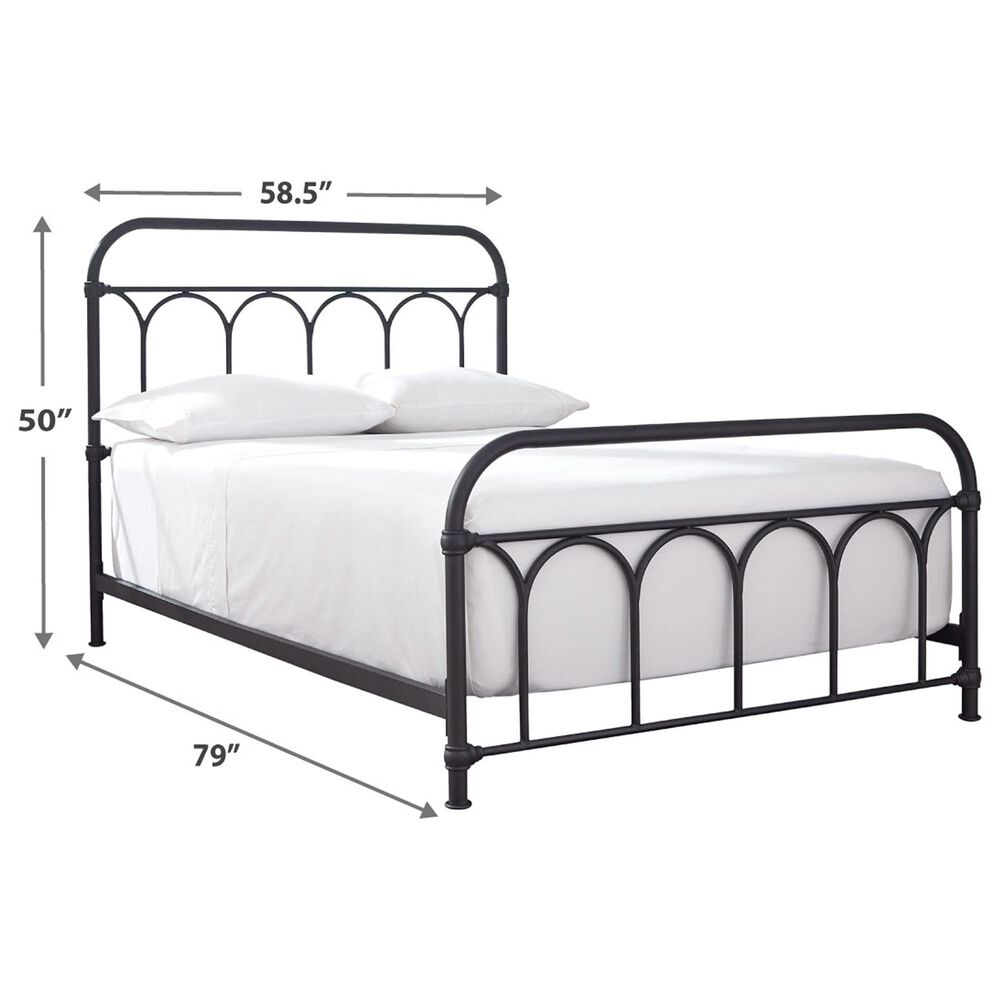 Ashley Nashburg Full Metal Slat Bed in Black, , large