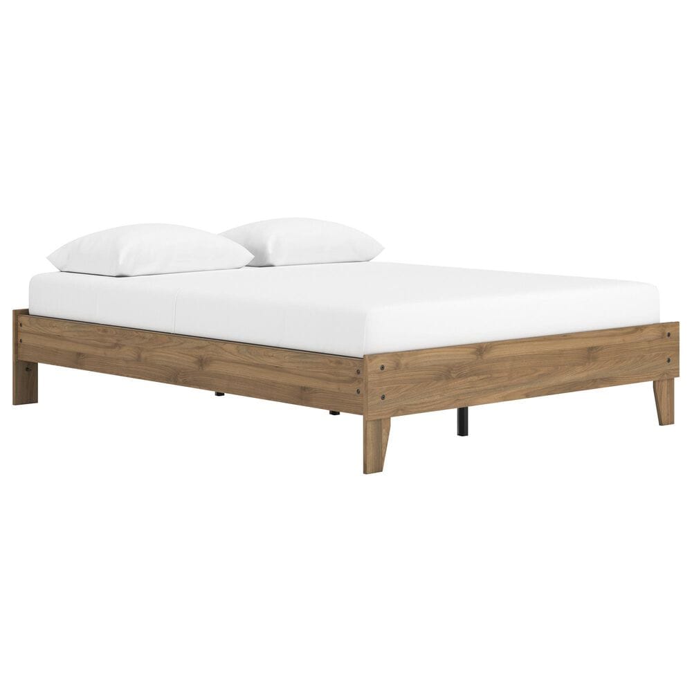 Ashley Deanlow Queen Platform Bed in Honey Brown, , large