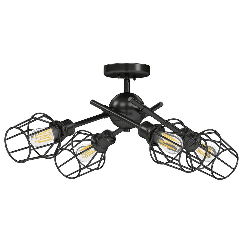 Golden Lighting Axel Semi-Flush with Shades in Matte Black, , large
