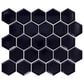 Dal-Tile Artefino Jewel Obsidian 2.5" Framed Hexagon on 12" x 14" Porcelain Mosaic Sheet, , large