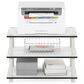 HOMLUX 3-Tier Turn-N-Tube Coffee Table in White, , large
