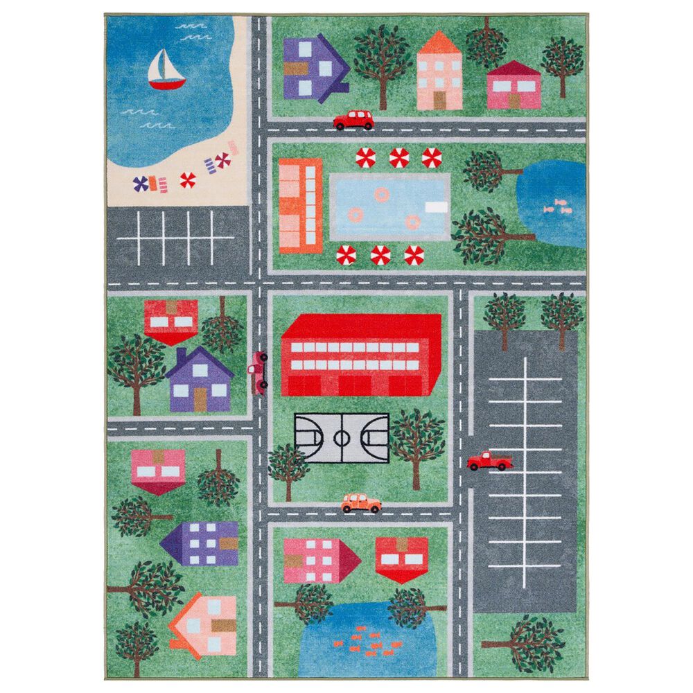 Safavieh Kids Playhouse 7"9" x 10" Green and Charcoal Rug, , large