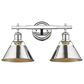 Golden Lighting Orwell CH 2-Light Bath Vanity in Chrome with Chrome Shade, , large