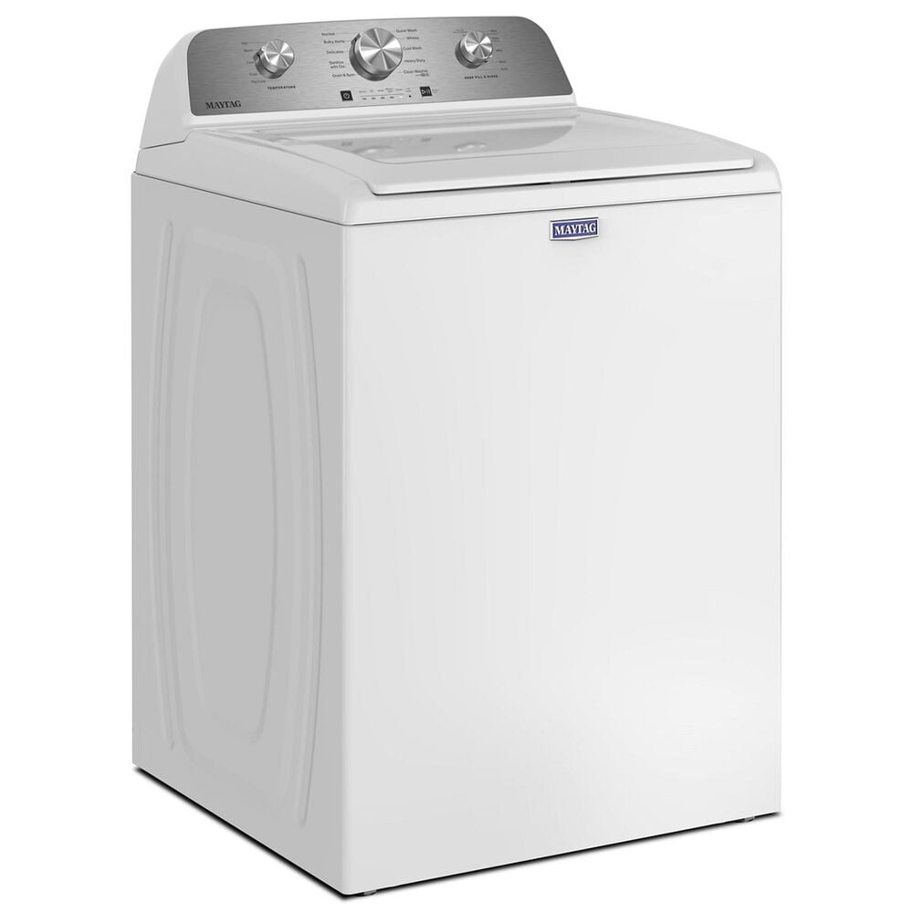 Maytag 4.3 Cu. Ft. Top Load Impeller Washer and 7.0 Cu. Ft. Electric Wrinkle Prevent Dryer Laundry Pair in White, , large