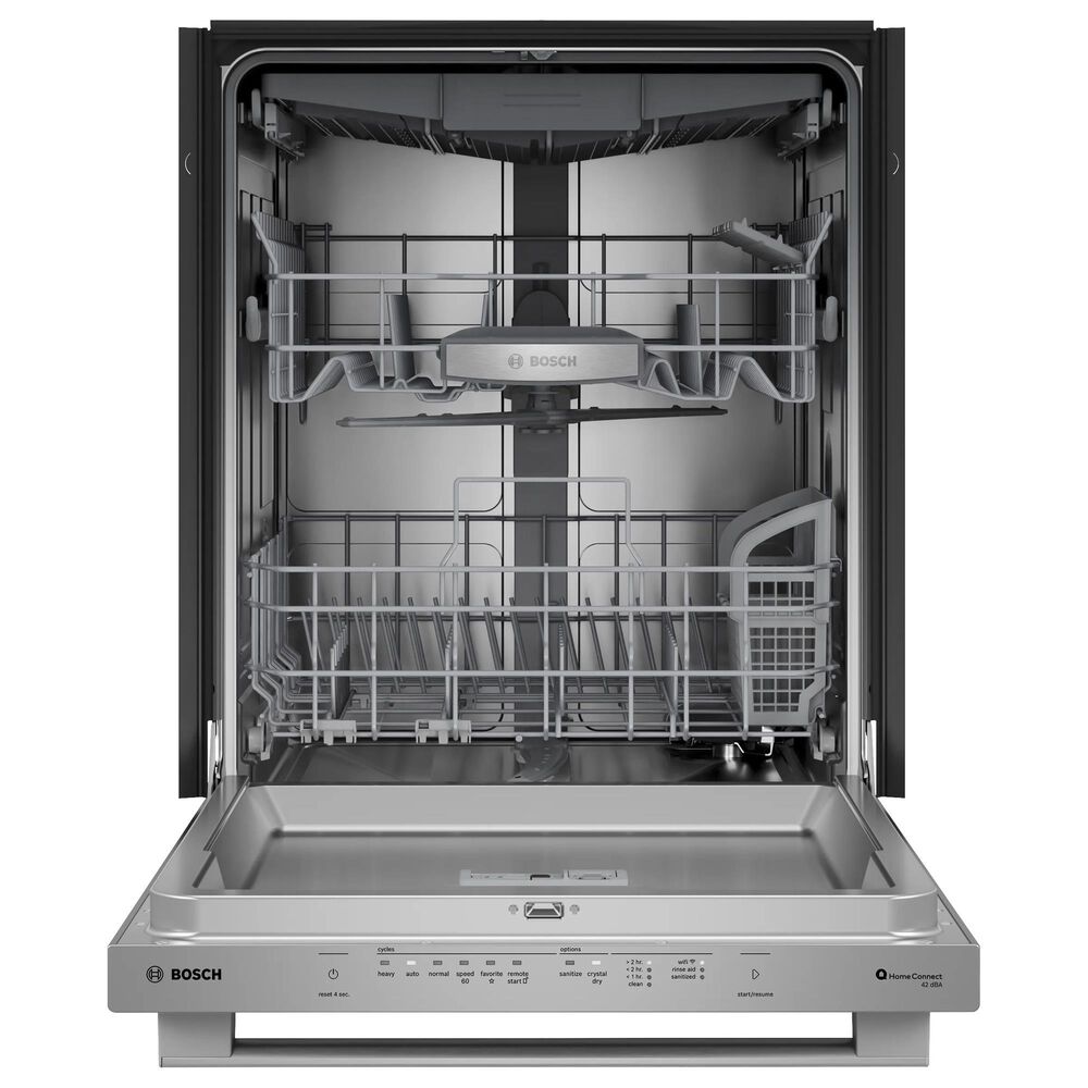 Bosch 800 Series 24&quot; Built-In Smart Dishwasher with Bar Handle in Stainless Steel, , large