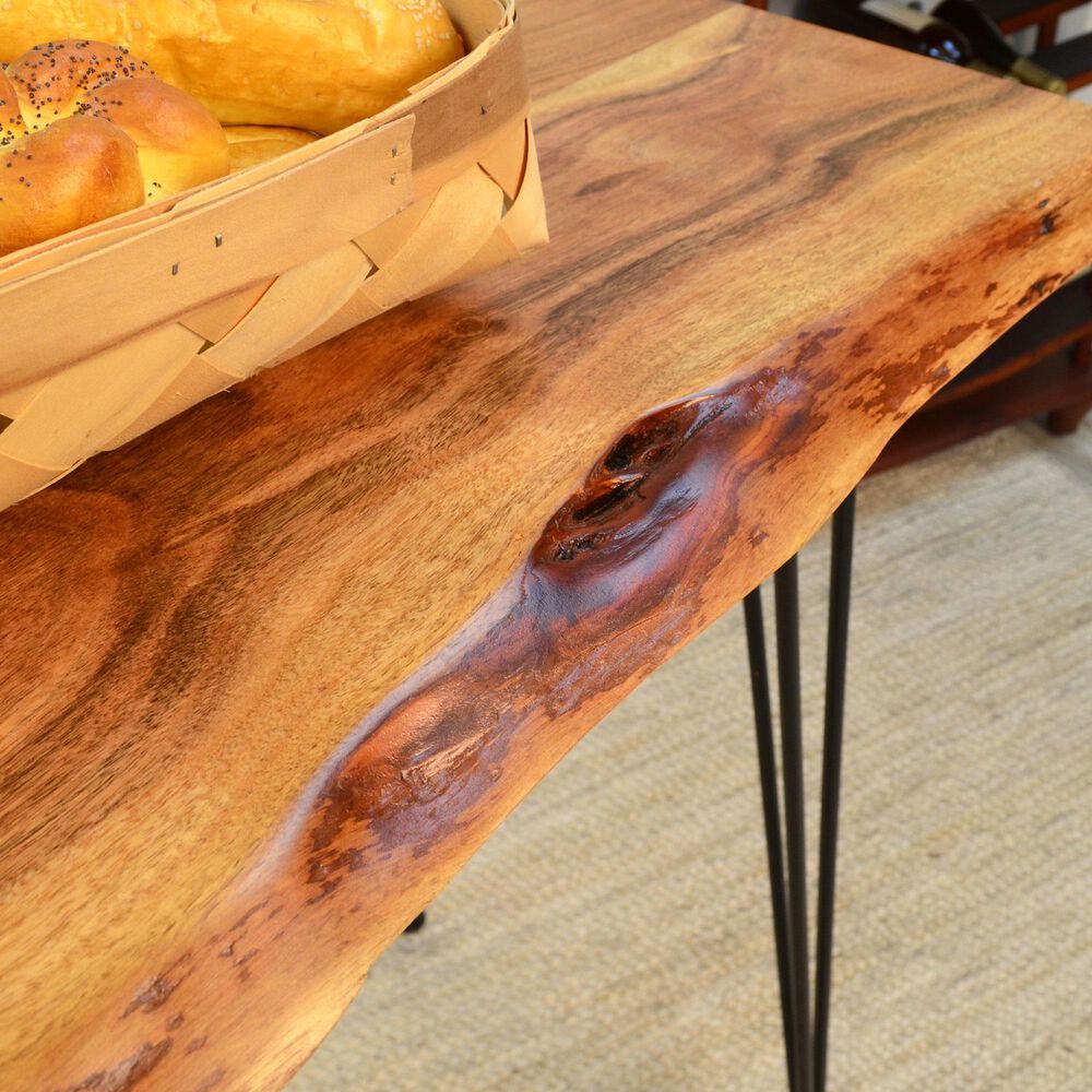 Carolina Chair and Table Seti Live Edge Bar Table in Natural/Black, , large