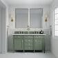 James Martin Vanities Brittany 60" Double Bathroom Vanity in Smokey Celadon with 3 cm Arctic Fall Solid Surface Top and Rectangular Sinks, , large