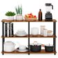 HOMLUX Turn-N-Tube 3-Tier Double Size Storage Display Rack in Light Cherry and Black, , large
