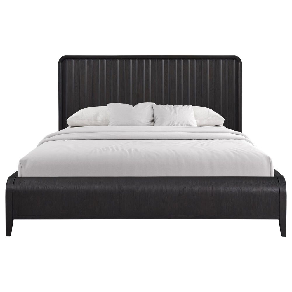 Sterling Timber Elure Queen Waterfall Panel Bed with Dresser and Nightstand in Peppercorn, , large
