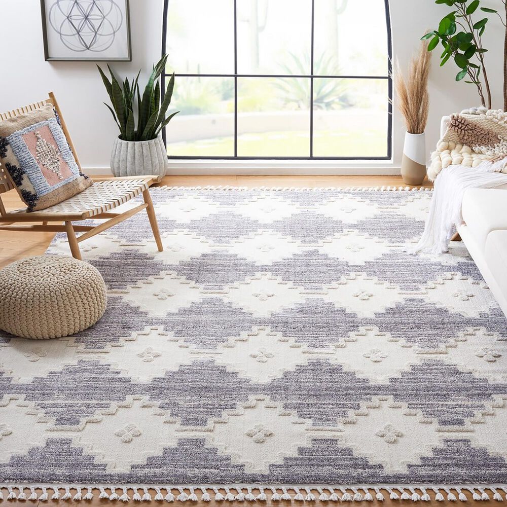 Safavieh Marrakesh MRK530E 8&#39; x 10&#39; Ivory and Grey Area Rug, , large