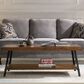 Golden Wave Furniture Chandler Coffee Table in Pine Brown and Steel Gray, , large