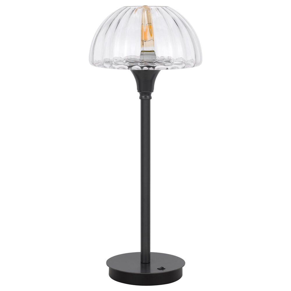 Cal Lighting Eleanor Table Lamp in Charcoal Grey, , large