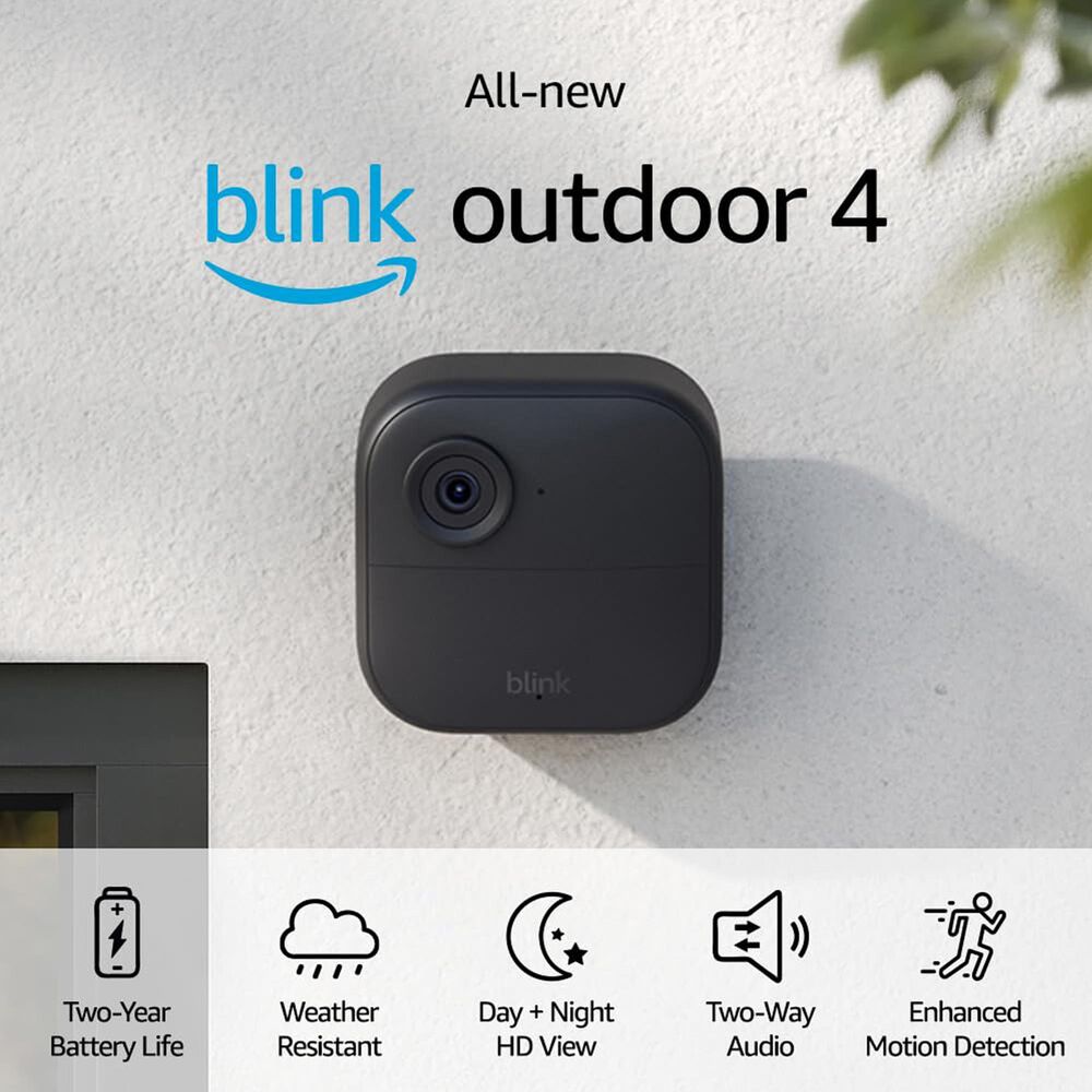 Blink Outdoor 4 5-Wireless Camera System with Add-on Security Camera in Black
, , large