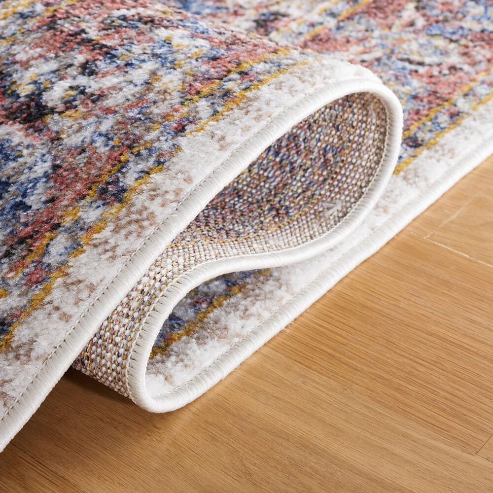 Safavieh Astoria Oriental 5&#39;3&quot; x 7&#39;6&quot; Ivory, Blue and Rust Area Rug, , large