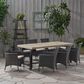 Noble House Flamingo 9-Piece Patio Dining Set in Black and Gray, , large